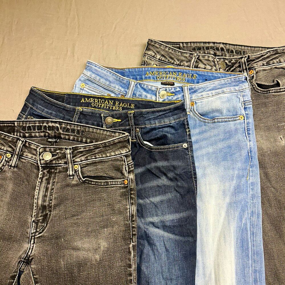 American Eagle Outfitters 4-Pair Skinny Jeans Airflex+ 30x30